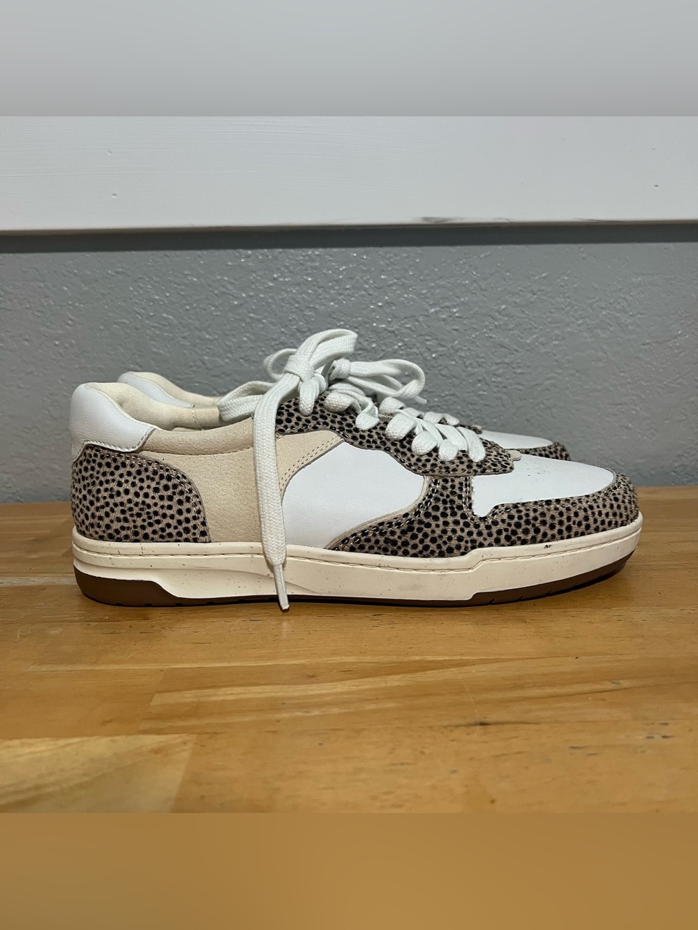 Madewell Calf Hair Leopard Print Leather Sneakers Women’s Size 9